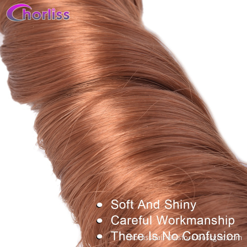 Wholesale 24 Inches 150g French Wave Curl Crochet Braids Hair Synthetic Loose Body Wave Spiral Curl Braiding Hair Extensions